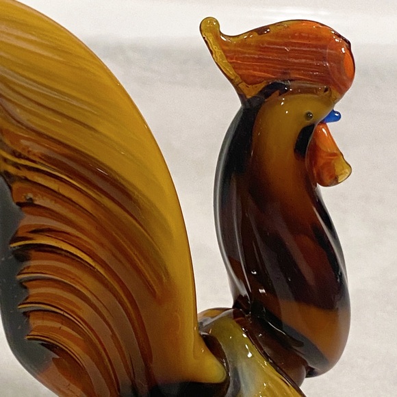 Vintage Murano Hand Blown Glass Rooster Art Figurine - Picture 11 of 13